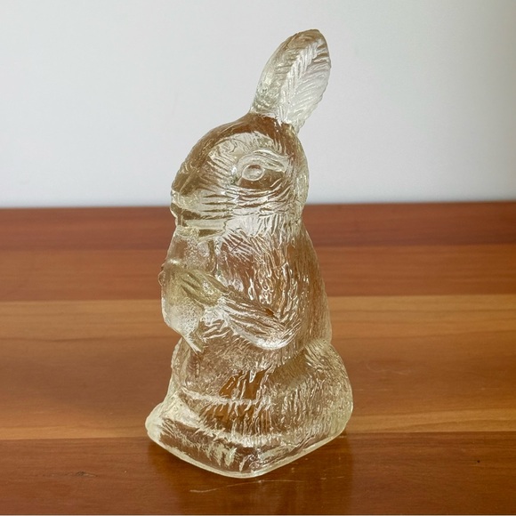 Vintage Glass Bunny Rabbit With Carrot Candy Holder - Picture 4 of 12